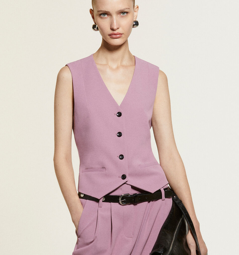 Slim Fit Weste in Mauve - westen und pullunder für damen - Flieder | Sisley image number 8